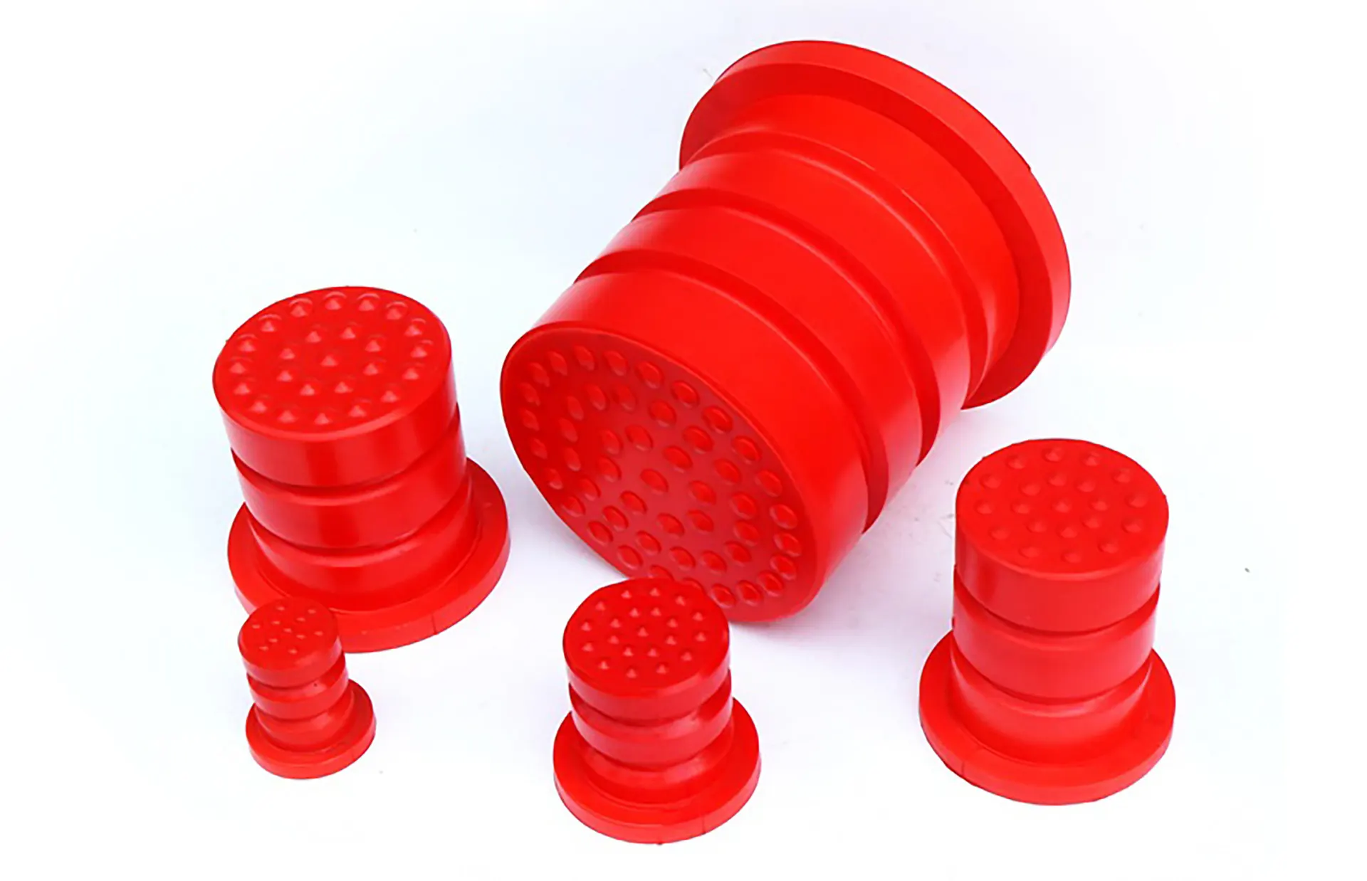 Polyurethane crane buffers in several sizes